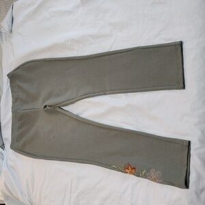 Standard Grace Yoga Pants Size XL Embroidered Casual Stretchy Soft Athleisure